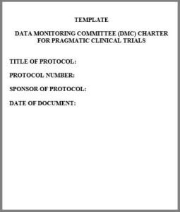 Data monitoring committee template